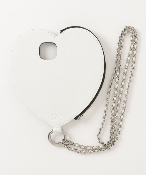 ajew（エジュー）の「ajew/エジュー/dress HEART case shoulder 15（スマホケース/カバー・レディース・レッド/ホワイト/ブラック/ゴールド/シルバー・FREE/F）」の2枚目の写真