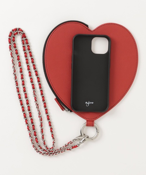 ajew（エジュー）の「ajew/エジュー/dress HEART case shoulder 15（スマホケース/カバー・レディース・レッド/ホワイト/ブラック/ゴールド/シルバー・FREE/F）」の20枚目の写真