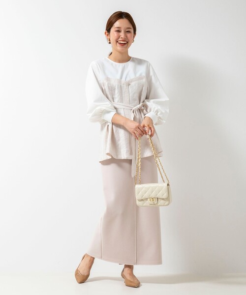 NOLLEY’S（ノーリーズ）の「【AULENTTI/ オーレンティ】キルティングポシェット（ショルダーバッグ・レディース・ブラック/オフホワイト・FREE）」の12枚目の写真