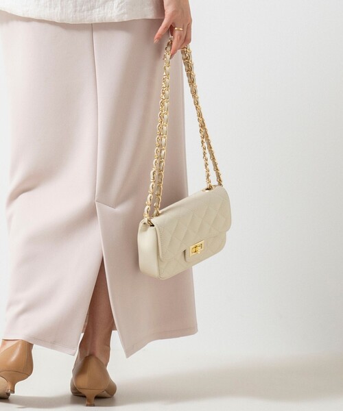 NOLLEY’S（ノーリーズ）の「【AULENTTI/ オーレンティ】キルティングポシェット（ショルダーバッグ・レディース・ブラック/オフホワイト・FREE）」の14枚目の写真