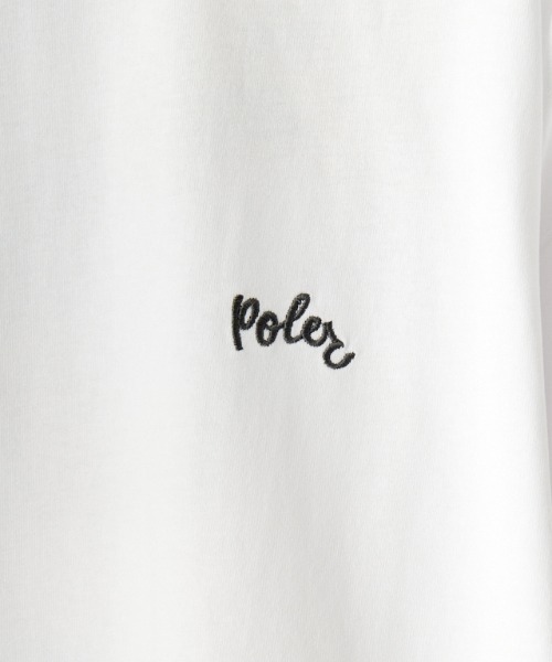 POLeR（ポーラー）の「[POLeR/ポーラー] 別注 POPPY フラワーバックプリント ショートスリーブTシャツ（Tシャツ/カットソー・レディース・ホワイト/ブルー/ブラック・M/L）」の8枚目の写真