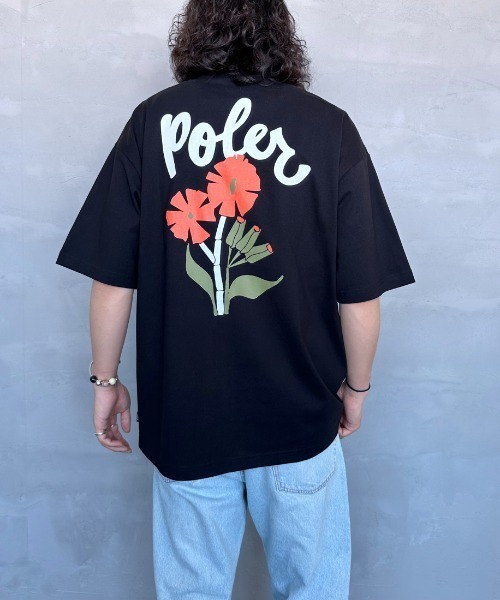 POLeR（ポーラー）の「[POLeR/ポーラー] 別注 POPPY フラワーバックプリント ショートスリーブTシャツ（Tシャツ/カットソー・レディース・ホワイト/ブルー/ブラック・M/L）」の15枚目の写真