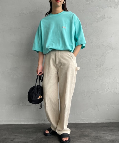 POLeR（ポーラー）の「[POLeR/ポーラー] 別注 POPPY フラワーバックプリント ショートスリーブTシャツ（Tシャツ/カットソー・レディース・ホワイト/ブルー/ブラック・M/L）」の21枚目の写真