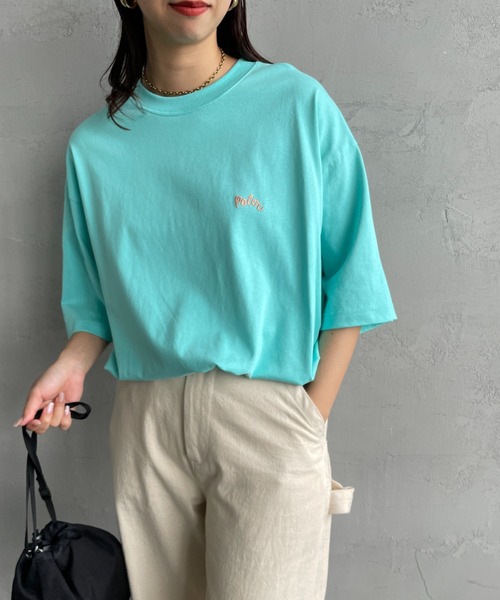 POLeR（ポーラー）の「[POLeR/ポーラー] 別注 POPPY フラワーバックプリント ショートスリーブTシャツ（Tシャツ/カットソー・レディース・ホワイト/ブルー/ブラック・M/L）」の19枚目の写真