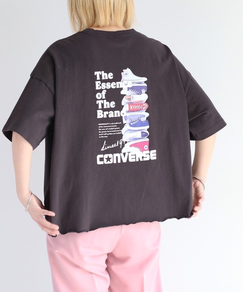 CONVERSE(コンバース)の「【CONVERSE】バックプリントワイドTee(Tシャツ/カットソー・レディース・ホワイト系1/ホワイト系2/ブラック系2/ブラック系1・M)」の4枚目の写真