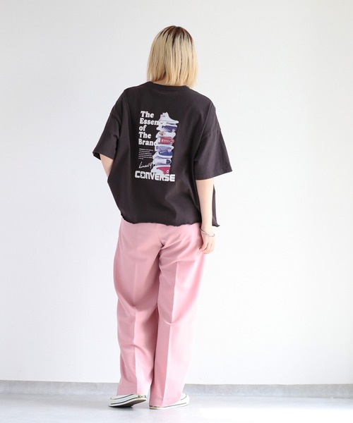 CONVERSE(コンバース)の「【CONVERSE】バックプリントワイドTee(Tシャツ/カットソー・レディース・ホワイト系1/ホワイト系2/ブラック系2/ブラック系1・M)」の14枚目の写真