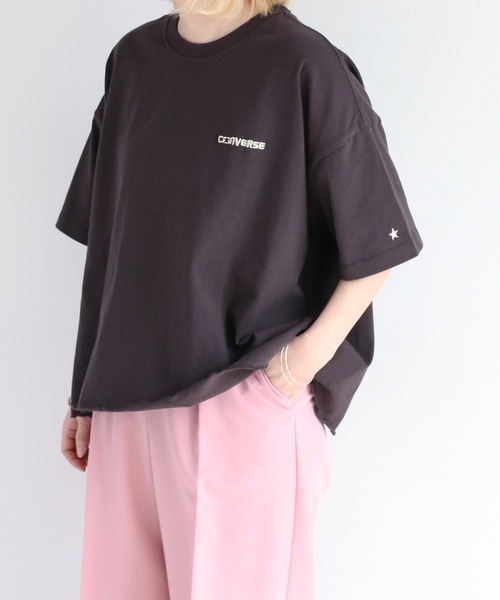 CONVERSE(コンバース)の「【CONVERSE】バックプリントワイドTee(Tシャツ/カットソー・レディース・ホワイト系1/ホワイト系2/ブラック系2/ブラック系1・M)」の18枚目の写真