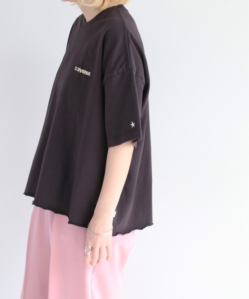 CONVERSE(コンバース)の「【CONVERSE】バックプリントワイドTee(Tシャツ/カットソー・レディース・ホワイト系1/ホワイト系2/ブラック系2/ブラック系1・M)」の19枚目の写真