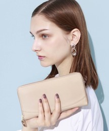 COLORATO［コロラート］角シボ型押し・ラウンドファスナー長財布