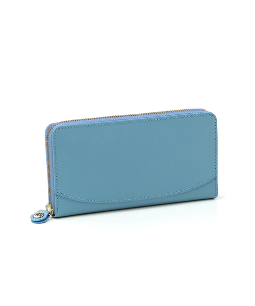 TOPKAPI（トプカピ）の「COLORATO［コロラート］角シボ型押し・ラウンドファスナー長財布（財布・レディース・グレイッシュベージュ/ライトブラウン/グレイッシュブルー/レモンイエロー/ミント/ネイビー/ピンク/ライトピンク/オレンジ/キャメル・FREE）」の19枚目の写真