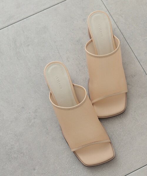 GALLEST(ギャレスト)の「◆【LE VERNIS】シアーメッシュミュール(サンダル・レディース・ダークブラウン/ベージュ/ブラック・45/35)」の4枚目の写真