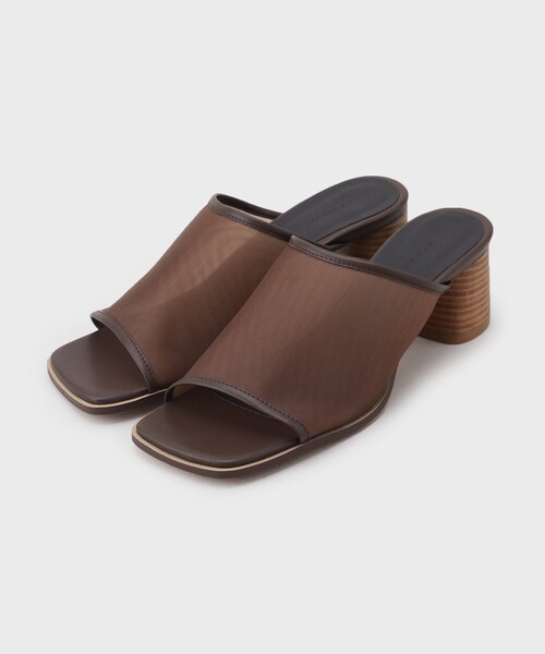 GALLEST(ギャレスト)の「◆【LE VERNIS】シアーメッシュミュール(サンダル・レディース・ダークブラウン/ベージュ/ブラック・45/35)」の5枚目の写真