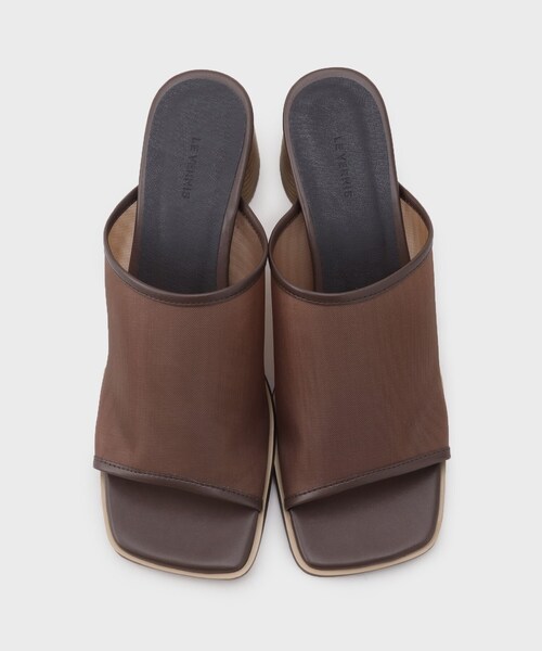 GALLEST(ギャレスト)の「◆【LE VERNIS】シアーメッシュミュール(サンダル・レディース・ダークブラウン/ベージュ/ブラック・45/35)」の8枚目の写真