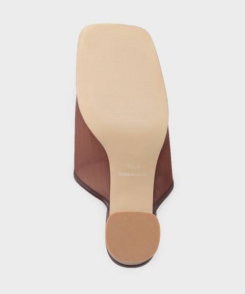 GALLEST(ギャレスト)の「◆【LE VERNIS】シアーメッシュミュール(サンダル・レディース・ダークブラウン/ベージュ/ブラック・45/35)」の9枚目の写真