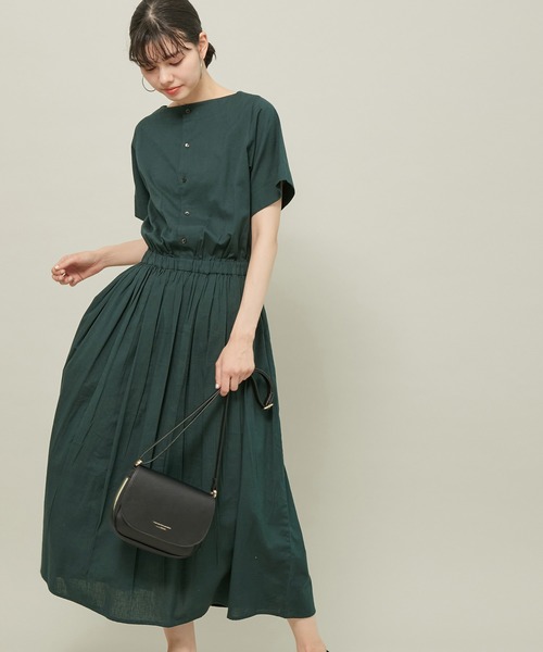 ROPE' PICNIC(ロペピクニック)の「【WEB限定カラー:スミクロ】INDIAウエストマークワンピース(ワンピース・レディース・スミクロ/ボルドー/ダークグリーン/マスタード・38)」の3枚目の写真