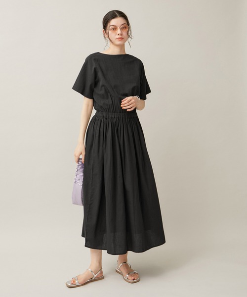 ROPE' PICNIC(ロペピクニック)の「【WEB限定カラー:スミクロ】INDIAウエストマークワンピース(ワンピース・レディース・スミクロ/ボルドー/ダークグリーン/マスタード・38)」の9枚目の写真