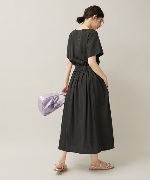 ROPE' PICNIC(ロペピクニック)の「【WEB限定カラー:スミクロ】INDIAウエストマークワンピース(ワンピース・レディース・スミクロ/ボルドー/ダークグリーン/マスタード・38)」の10枚目の写真