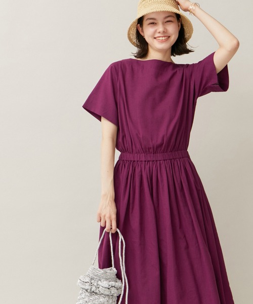 ROPE' PICNIC(ロペピクニック)の「【WEB限定カラー:スミクロ】INDIAウエストマークワンピース(ワンピース・レディース・スミクロ/ボルドー/ダークグリーン/マスタード・38)」の16枚目の写真