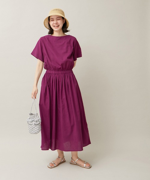 ROPE' PICNIC(ロペピクニック)の「【WEB限定カラー:スミクロ】INDIAウエストマークワンピース(ワンピース・レディース・スミクロ/ボルドー/ダークグリーン/マスタード・38)」の17枚目の写真