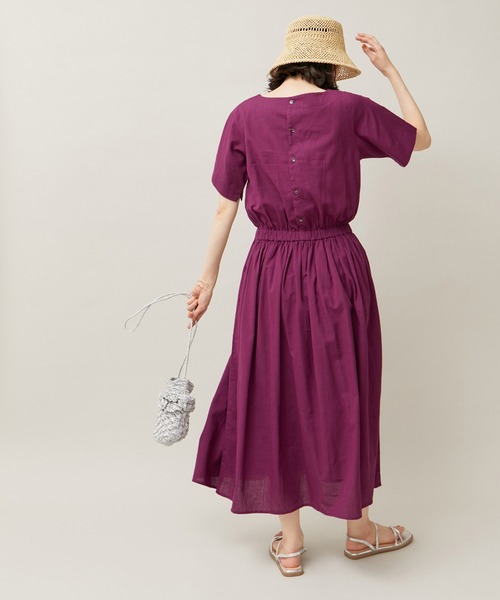 ROPE' PICNIC(ロペピクニック)の「【WEB限定カラー:スミクロ】INDIAウエストマークワンピース(ワンピース・レディース・スミクロ/ボルドー/ダークグリーン/マスタード・38)」の18枚目の写真