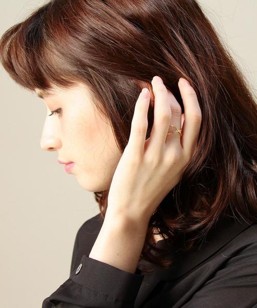 BEAUTY&YOUTH UNITED ARROWS（ビューティーアンドユースユナイテッドアローズ）の「BY クロスリング（リング・レディース・ゴールド/シルバー・11/13）」の5枚目の写真