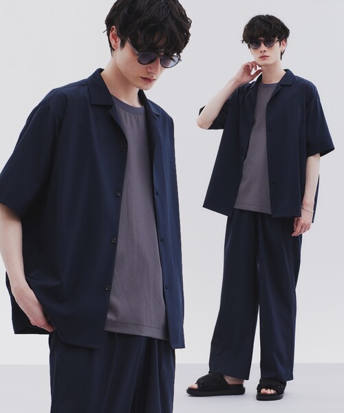 tk.TAKEO KIKUCHI(ティーケータケオキクチ)の「◆エアリーシャツセットアップ(セットアップ・メンズ・ブルー系その他/ブルー/ライトベージュ/ブラック・03/02/01)」の1枚目の写真