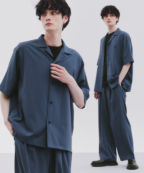 tk.TAKEO KIKUCHI(ティーケータケオキクチ)の「◆エアリーシャツセットアップ(セットアップ・メンズ・ブルー系その他/ブルー/ライトベージュ/ブラック・03/02/01)」の4枚目の写真