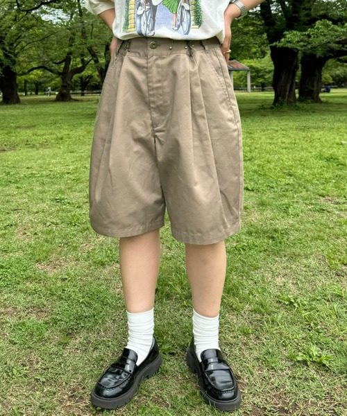 SOUNDSGOOOOD（サウンズグッド）の「【SOUNDS GOOOOD / サウンズグッド】グルカチノワイドショートパンツ（チノパンツ・レディース・ミント/オレンジ/ベージュ/ブラック・ONE SIZE）」の17枚目の写真