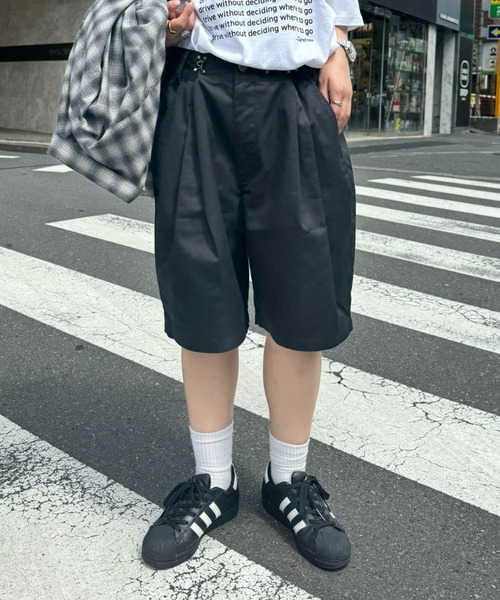 SOUNDSGOOOOD（サウンズグッド）の「【SOUNDS GOOOOD / サウンズグッド】グルカチノワイドショートパンツ（チノパンツ・レディース・ミント/オレンジ/ベージュ/ブラック・ONE SIZE）」の7枚目の写真