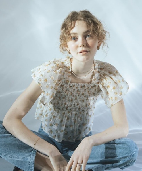 flower（フラワー）の「ハピネスフラワートップ（シャツ/ブラウス・レディース・パープル/イエロー・FREE）」の19枚目の写真