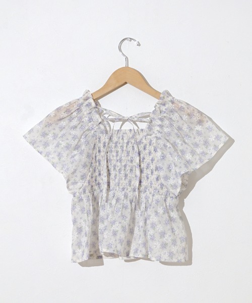 flower（フラワー）の「ハピネスフラワートップ（シャツ/ブラウス・レディース・パープル/イエロー・FREE）」の12枚目の写真
