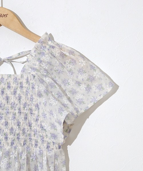 flower（フラワー）の「ハピネスフラワートップ（シャツ/ブラウス・レディース・パープル/イエロー・FREE）」の10枚目の写真