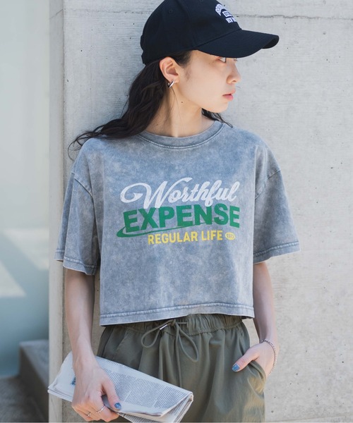 WEGO（ウィゴー）の「WEGO/ヴィンテージウォッシュショートT（Tシャツ/カットソー・レディース・スミクロ/その他1/その他2/グレー系その他/その他3/その他5/その他6/その他4/その他7/その他8・FREE）」の9枚目の写真