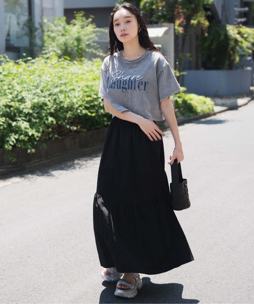 WEGO（ウィゴー）の「WEGO/ヴィンテージウォッシュショートT（Tシャツ/カットソー・レディース・スミクロ/その他1/その他2/グレー系その他/その他3/その他5/その他6/その他4/その他7/その他8・FREE）」の20枚目の写真