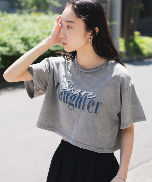 WEGO（ウィゴー）の「WEGO/ヴィンテージウォッシュショートT（Tシャツ/カットソー・レディース・スミクロ/その他1/その他2/グレー系その他/その他3/その他5/その他6/その他4/その他7/その他8・FREE）」の19枚目の写真
