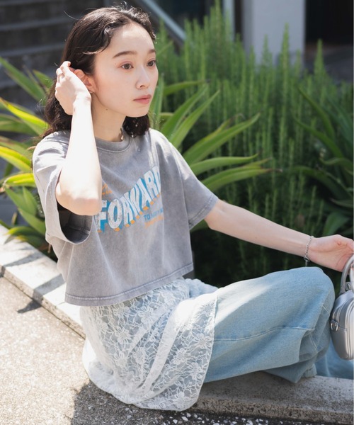 WEGO（ウィゴー）の「WEGO/ヴィンテージウォッシュショートT（Tシャツ/カットソー・レディース・スミクロ/その他1/その他2/グレー系その他/その他3/その他5/その他6/その他4/その他7/その他8・FREE）」の22枚目の写真