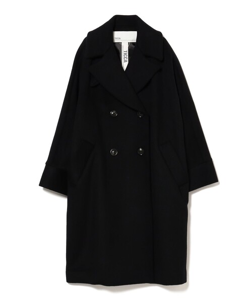 美品★ TICCA テントコート ウール ダブルブレスト トープ F　B558 クーポン対象】TICCA ウール ダブル テント コート tbea-241-ms