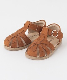 スエードお花サンダル