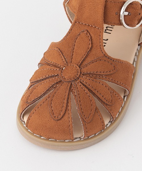 petit main(プティマイン)の「スエードお花サンダル(サンダル・キッズ・アイボリー/ラベンダー/キャメル・16cm/19cm/17cm/18cm/15cm)」の9枚目の写真