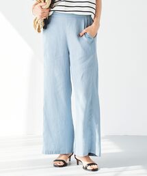 le.coeur blanc | 麻ワイドクロップドパンツ(その他パンツ)