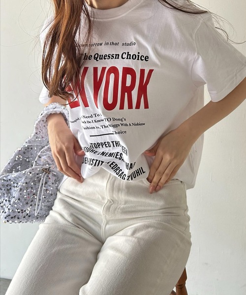 VitaFelice(ヴィータフェリーチェ)の「英字ロゴビッグTシャツ(Tシャツ/カットソー・レディース・ホワイト/ブラック/グレー・FREE)」の9枚目の写真