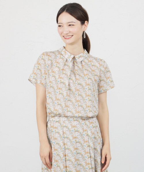 amaca（アマカ）の「【LIBERTY】MyLittlePaceシャツカラーブラウス