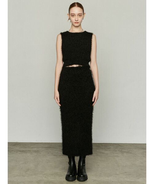 EMODA（エモダ）の「フラッフィーニットマキシスカート（スカート・レディース・アイボリー/グレー/ブラック・FREE）」の11枚目の写真