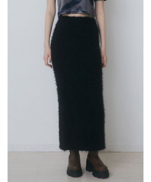 EMODA（エモダ）の「フラッフィーニットマキシスカート（スカート・レディース・アイボリー/グレー/ブラック・FREE）」の5枚目の写真