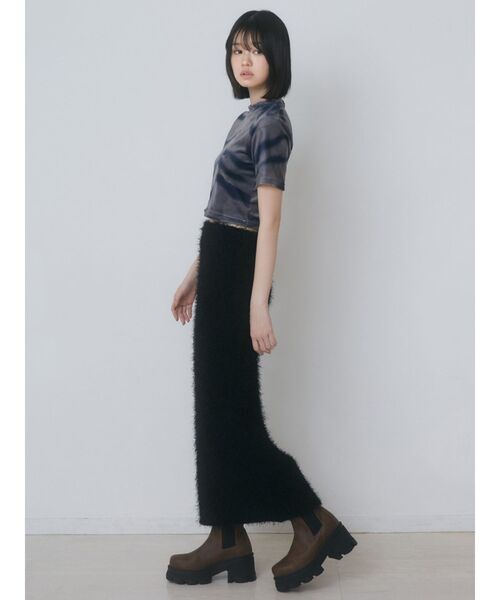 EMODA（エモダ）の「フラッフィーニットマキシスカート（スカート・レディース・アイボリー/グレー/ブラック・FREE）」の14枚目の写真