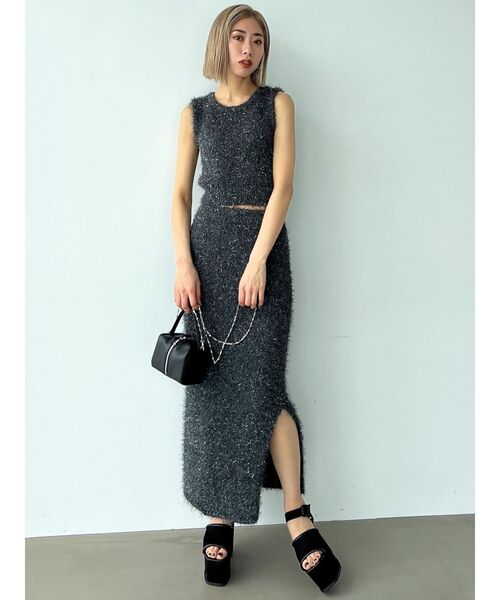 EMODA（エモダ）の「フラッフィーニットマキシスカート（スカート・レディース・アイボリー/グレー/ブラック・FREE）」の19枚目の写真