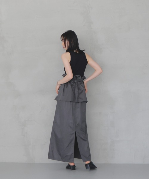 LIAN（リアン）の「マルチWAYフリルナロースカート（スカート・レディース・アイボリー/ブラック/チャコールグレー・FREE）」の22枚目の写真