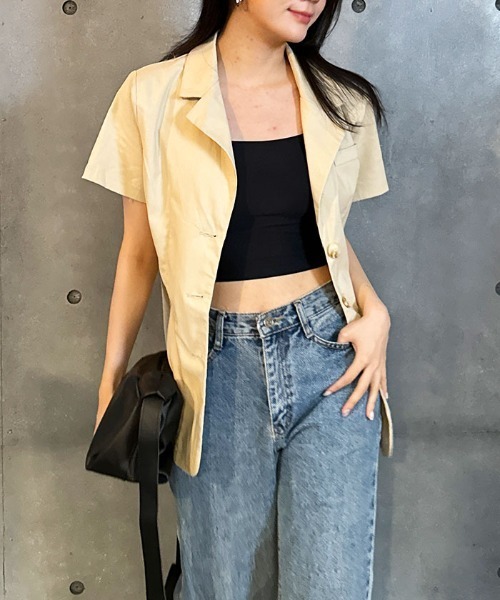 セール】夏半袖ジャケット レディース（テーラードジャケット