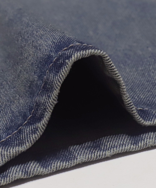 coca（coca）（コカ）の「フロントパールワイドストレートデニム（デニムパンツ・レディース・ライトブルー/ブルー・S/M/L）」の3枚目の写真