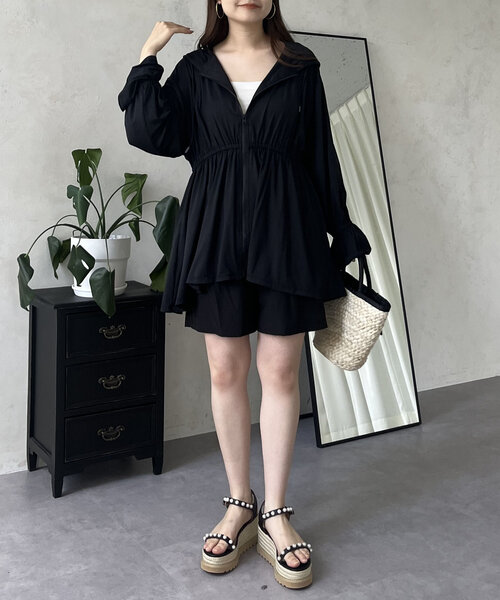 prose verse(プロズヴェール)の「【UVカット】ラッシュガードストレッチショートパンツ(その他パンツ・レディース・ブラック・LARGE/MEDIUM)」の9枚目の写真